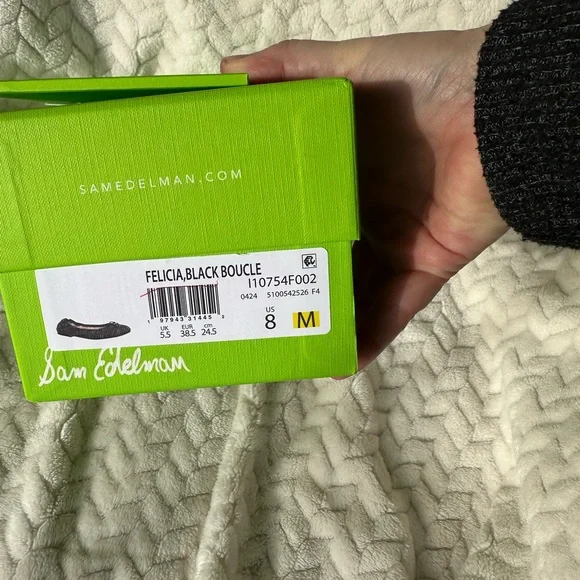 Sam Edelman Felicia flats brand new! Size 8 black boucle. - Picture 9 of 11